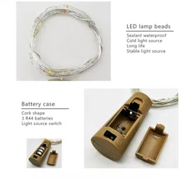 53 arts 6 LEDs 0.15 m Yellow Steady Bottle Rice Lights image 5