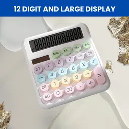 frony Desktop Calculator, 12-Digit Large LCD and Large Buttons for Office, Homes C411 Basic Calculator-picture-10