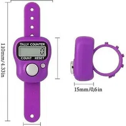 darshempire Digital Finger Tally Jap Counter Meditation & Mantra Counting with LCD Display Digital Tally Counter image 4