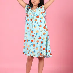 V-Mart Girl Printed Round Neck Sleeveless Nightdress image 4