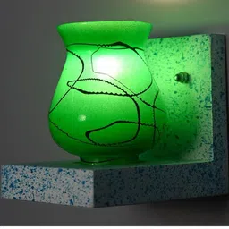 SOMIL Green Glass Cylinder Printed Wall Lamps-picture-31