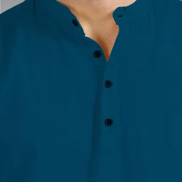 univibe Men Solid Daily Cotton Straight Kurta image 3