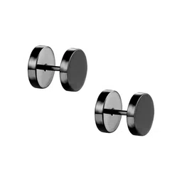 The Roadster Lifestyle Co MenDumbBell Stainless Steel Stud Earrings image 4