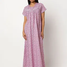 Juliet Women Floral Printed Nightdress-image-41