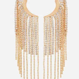 MINJI AND CO. Gold-Plated Artificial Stones Studded Contemporary Ear Cuff image 4