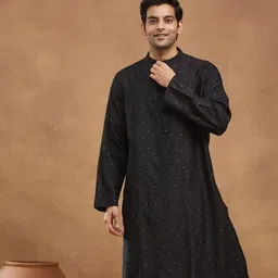 Fabindia Men Woven Design Festive Straight Kurta-picture-33