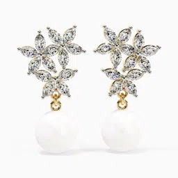 VALANOVA 14Kt Lab Grown Gold Diamond Studded Earrings-3.61 gm-picture-34