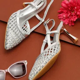 Flat n Heels Stiletto Heels Mules with Bows image 1