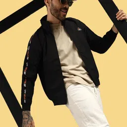 Metronaut Men Brand Logo Colourblocked Lightweight Training or Gym Sporty Jacket image 3