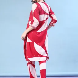 V-Mart Floral Printed V-Neck Tunic & Trousers Co-Ords image 5