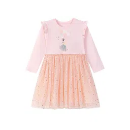 StyleCast x Revolte Girls Printed Applique Cotton Net Fit and Flare Dress-picture-49