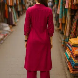 JANOI Women Animal Printed Regular Kurta with Trousers image 4