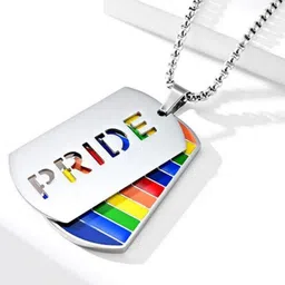 FAB COUTURE Stainless Steel Pride Pendant with Chain image 4