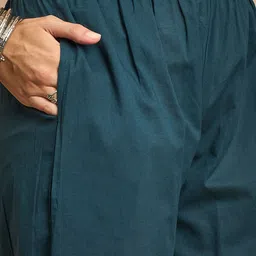 CHETI Women Floral Printed Thread Work Pleated Anarkali Kurta with Trousers & Dupatta image 2