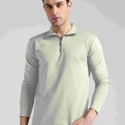 INDICLUB Men Polo Collar Raw Edge T-shirt-image-13