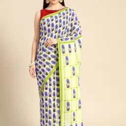 BUTA BUTI Ethnic Motifs Printed Pure Cotton Saree-picture-32