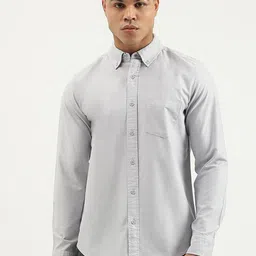 United Colors of Benetton Men Solid Button-Down Collar Cotton Casual Shirt-image-88