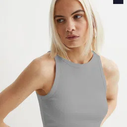 TOOCHKI Women Pack Of 2 Round Neck Tank Crop Top-image-10