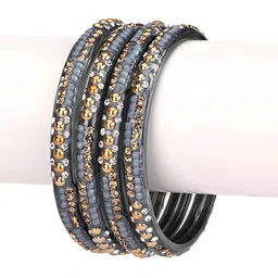 SOMIL Set Of 16 Stone Studded Bangles image 3
