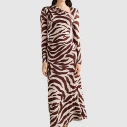 Forever New Animal Print Cowl Neck Bodycon Midi Dress-picture-21