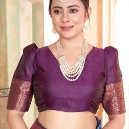 KALINI Ethnic Motifs Woven Design Zari Kanjeevaram Saree image 5