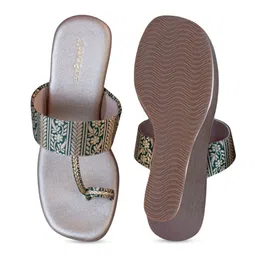 UrbanSway Embellished Wedge Mules image 4