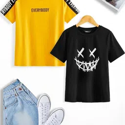 Dagcros Boys Typography Printed Pure Cotton T-shirt-picture-11