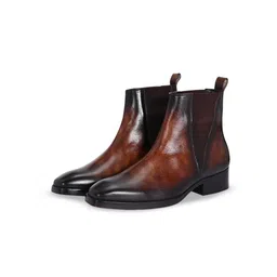 MILLE DOLLARI Men Casual Hand-Patina Chelsea Boots image 3