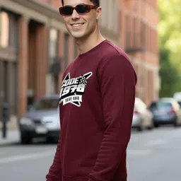 R.Code by The Roadster Life Co. Men Printed Sweatshirt image 2