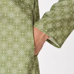 Anouk Men Olive Kurtas image 4