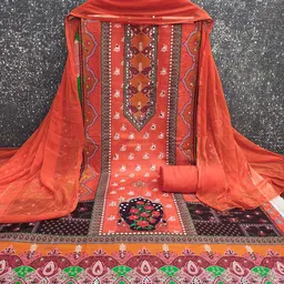 Maroosh Designer Printed & Mirror Work Unstitched Dress Material-picture-20