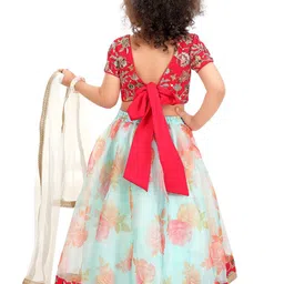 Pragya Exclusive Girls Embellished Sequinned Ready to Wear Lehenga & image 4