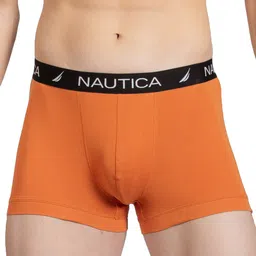 Nautica Pack Of 2 Pure Cotton Trunks N_RTRK01-BLK/RORG image 3