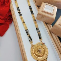niva fashion GOLD PLATED ARIFICIAL DESIGN Gold-Plated Brass Mangalsutra-picture-13