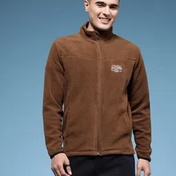 HERE&NOW Typography Embroidered Fleece Tailored Jacket image 2