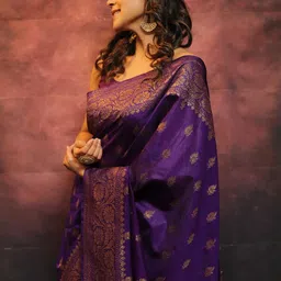 KSALIYA Purple Art Silk Sarees image 4
