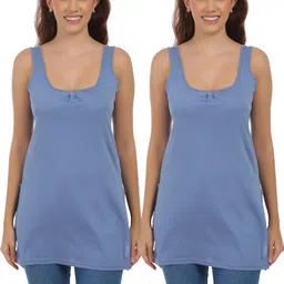 Women Dark Blue Chemise-image-82