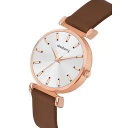 DressBerry Women Brass Patterned Dial & Straps Analogue Watch DB-LR0003-SLV-RGST image 4