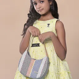 V-Mart Girls Floral Printed Belted Fit and Flare Dresses-picture-44