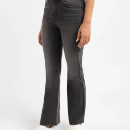 levi's Women's 725 Grey Flared Fit High Rise Jeans image 5