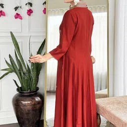 SZN Women Ethnic Motifs Embroidered Regular Thread Work Kurta with Pyjamas & With Dupatta image 4