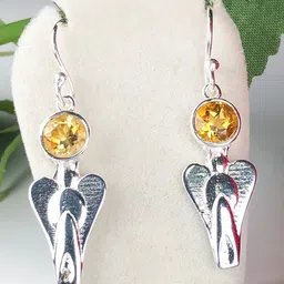 Zhupuk Women Silver-Plated Brass Crystals Drop Earrings-picture-38