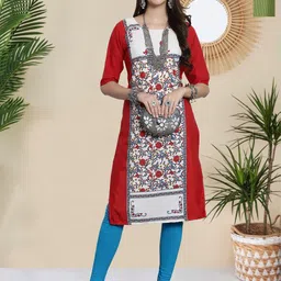 HERE&NOW Women Pack Of 2 Ethnic Motifs Printed Straight Kurtas-picture-28