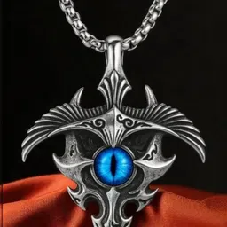 kazare Men Artificial Stones Studded Circular Shaped Pendant With Chain-picture-22