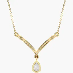 VALANOVA 925 Sterling Silver Yellow Gold Lab Grown Diamond Pendant-2.86g image 3