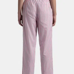 Jockey Super Combed Cotton Woven Fabric Relaxed Fit Striped Pyjama with Side Pockets-RX06 image 3