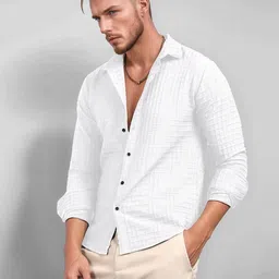 SZN Men Multi Solid Polyester Standard Casual Shirts image 2