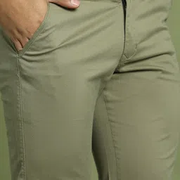 Indian Needle Men Relaxed Tapered Fit Easy Wash Chinos Trousers image 2