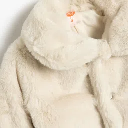 Koton Girls Single-Breasted Faux Fur Trim Overcoats image 2