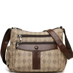 Diva Dale Women Checked Structured Sling Bag image 3